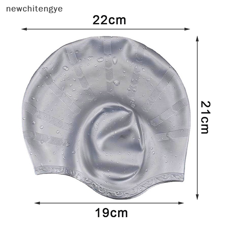 Mũ Bơi Silicone Co Giãn Chống Thấm Nước Bảo Vệ Tai Cho Nam Và Nữ