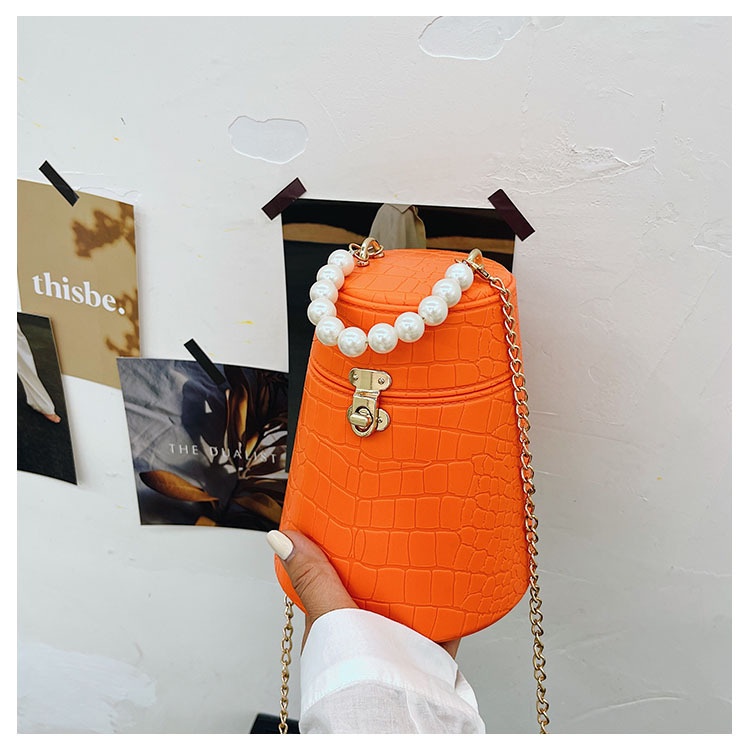 Túi Đeo Chéo PVC Thạch Ngọc Trai Thời Trang Mới Cho Nữ