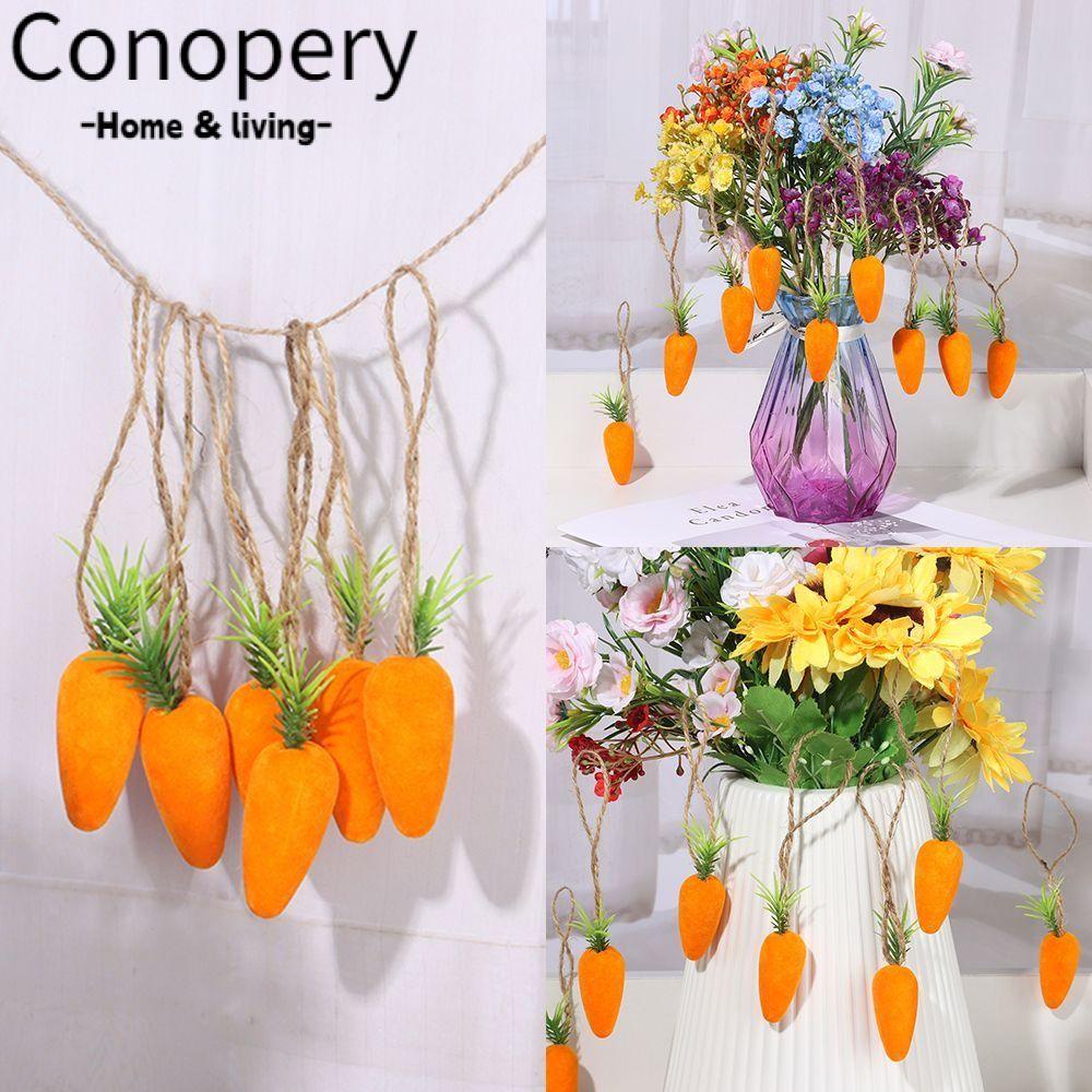 CONOPERY Bộ 10 Cà Rốt Xốp Treo Trang Trí Lễ Phục Sinh