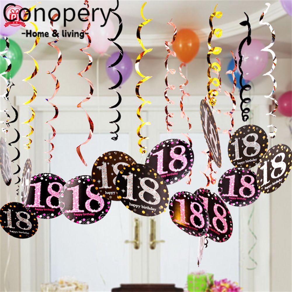 CONOPERY Băng Rôn PVC Màu Sắc Ánh Kim Dùng Trang Trí Tiệc Sinh Nhật / Đám Cưới