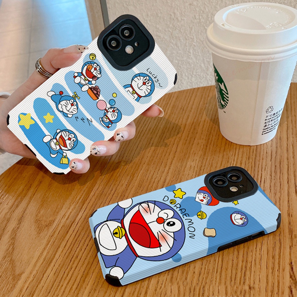 Ốp Điện Thoại Da Silicon Mềm Hình Doraemon NASA Cho iPhone 11 12 13 14 Pro MAX 11Pro 13Pro 7 8 Plus X XR XS MAX SE 2020