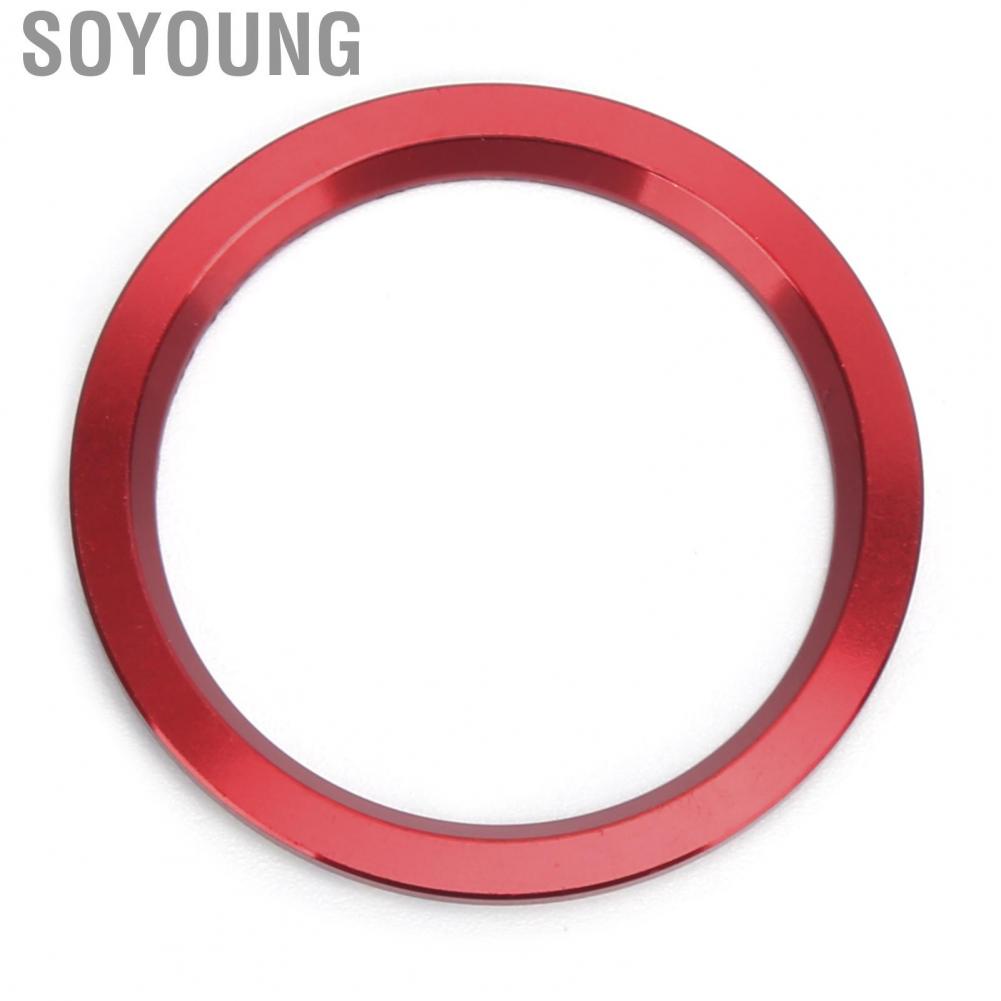 Soyoung Start Button Ring Trim  Corrosion Resistant Ignition Aluminum Alloy Replacement for Q5 8R 2009-2017 Car Interior