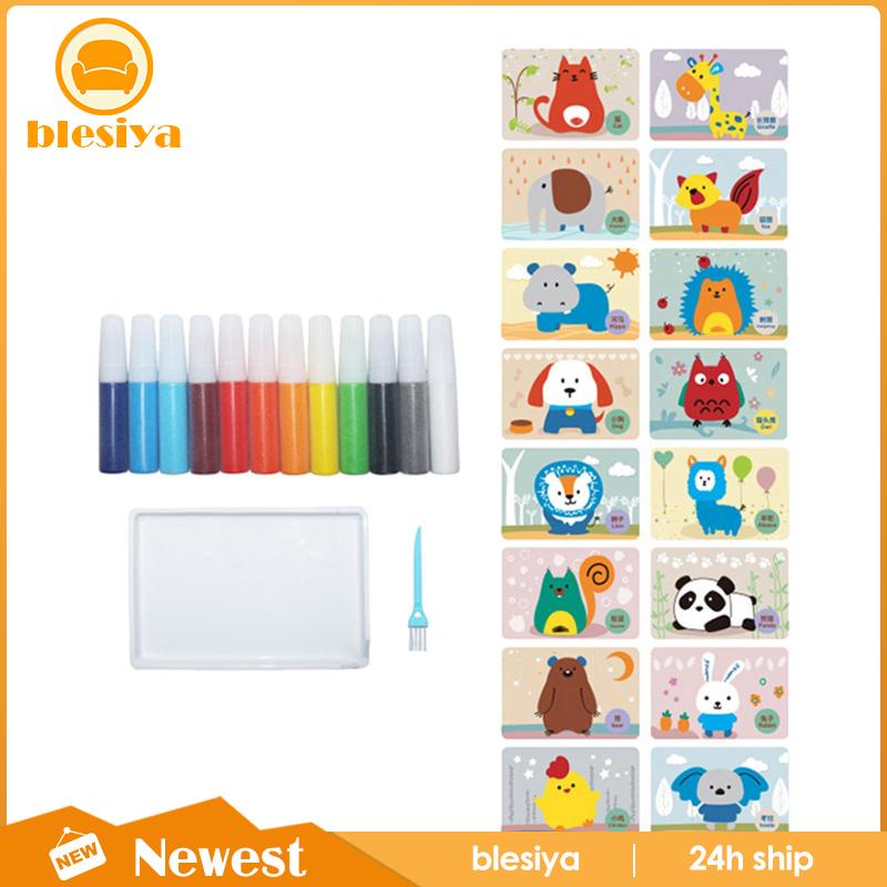 Bộ Dụng Cụ Vẽ Tranh Cát 12 Màu Dành Cho Các Bé