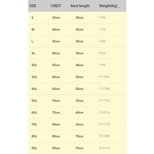 Áo Thun Mùa Hè Thời Trang Cho Thú Cưng Size XL-9XL