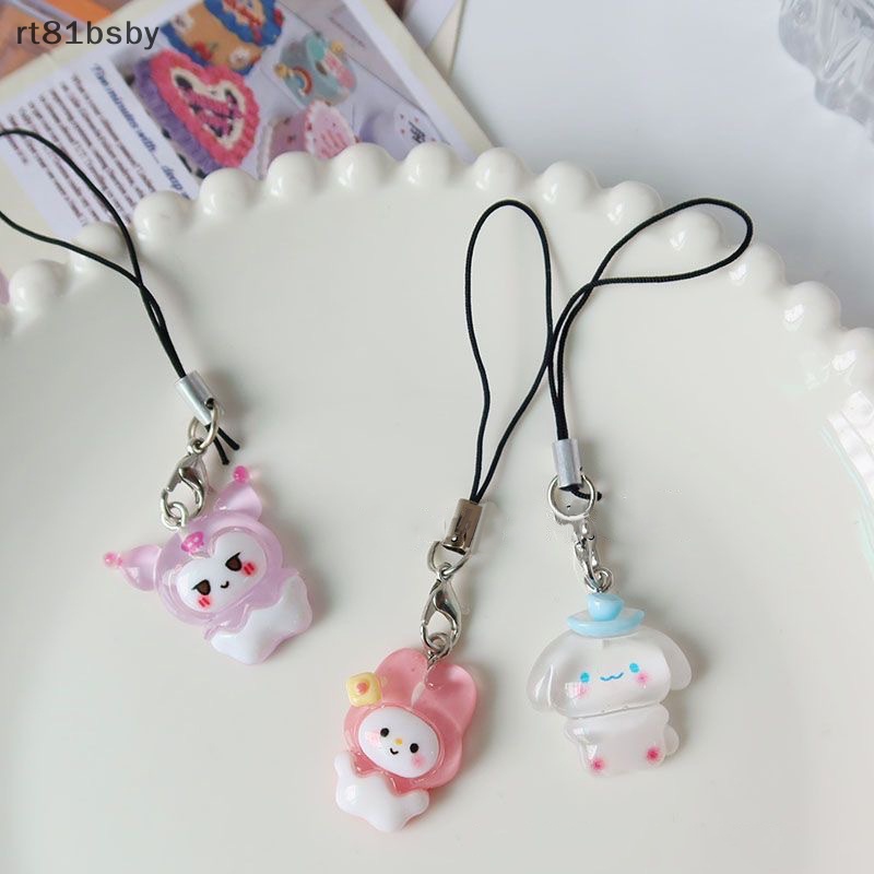 Rt Kawaii Sanrio Kuromi Dây Đeo Điện Thoại / Ba Lô / Móc Khóa Hình Búp Bê Melody Cinnamoroll Xinh Xắn Thích Hợp Làm Quà Tặ