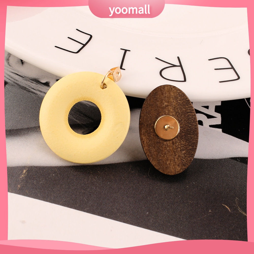 [YM] Khuyên Tai Dáng Dài Bằng Gỗ Thời Trang Cổ Điển Hình oval Dễ Phối Đồ Cá Tính Dành Cho Bạn Nữ