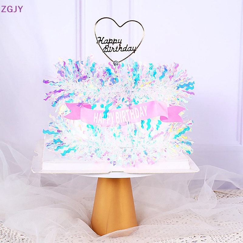 Set 5 Que Cắm Trang Trí Bánh Sinh Nhật Nhiều Màu Sắc Lấp Lánh Mới