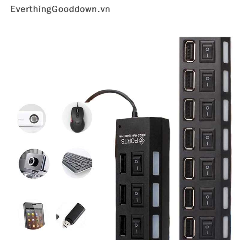 Bộ Chia 7 Cổng USB 2.0 Đa Năng Tiện Dụng