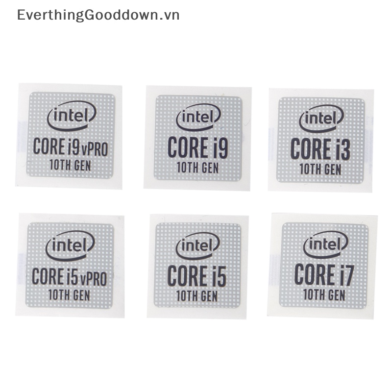 Bộ 5 Miếng Dán Trang Trí Laptop / Máy Tính DIY Lntel Core I9 I7 I5 Thế Hệ Thứ 11