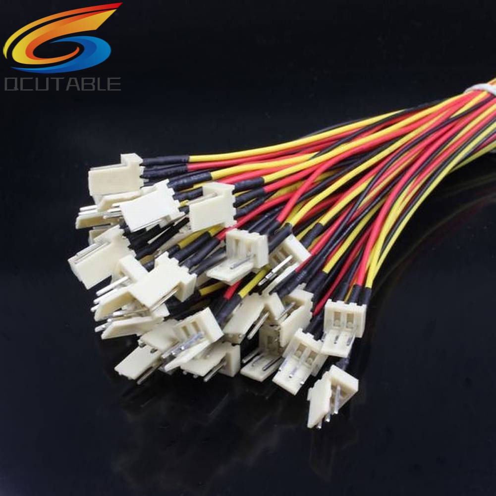 Set 10 Dây Cáp Nối Dài Quạt Máy Tính 12V 3-pin Male Sang 3-pin Female