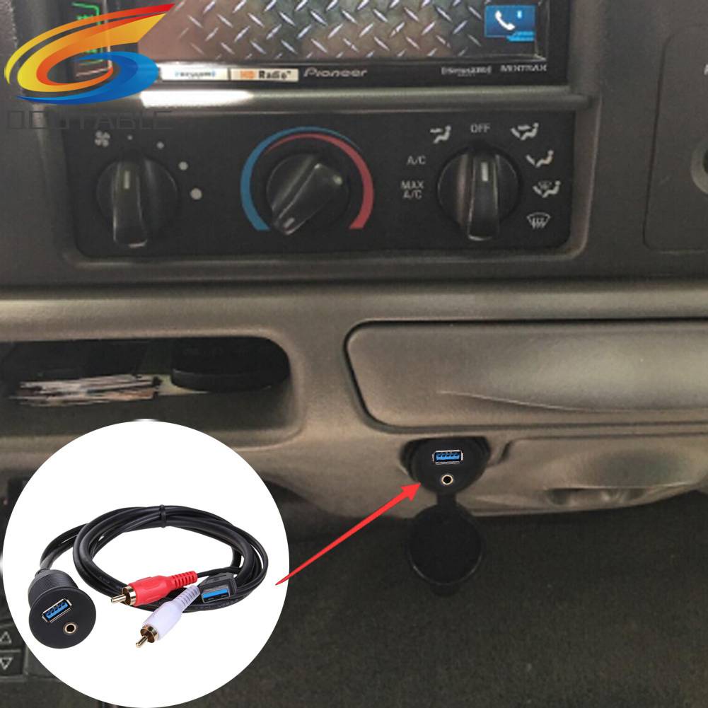 Cáp Chuyển Đổi Cổng USB 3.0 &amp; 3.5mm AUX Sang USB3.0 2 RCA