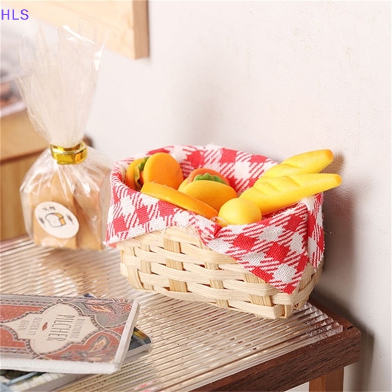 Mô Hình Rổ Bánh Mì Hamburger Tỉ Lệ 1: 12 Trang Trí Nhà Búp Bê