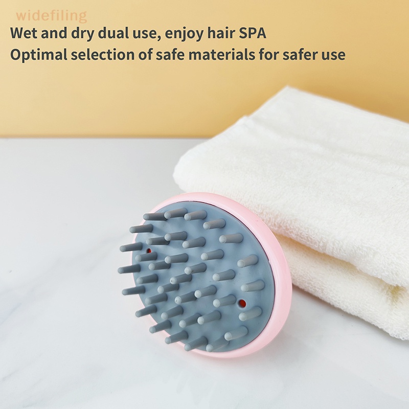 Bàn Chải Gội Đầu Mát Xa Da Đầu Loại Bỏ Gàu Hình Tròn Cầm Tay Tiện Lợi