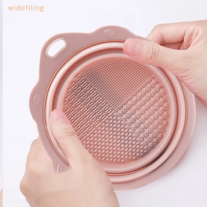 Hộp Silicone Vệ Sinh Cọ Trang Điểm Gấp Gọn Tiện Lợi