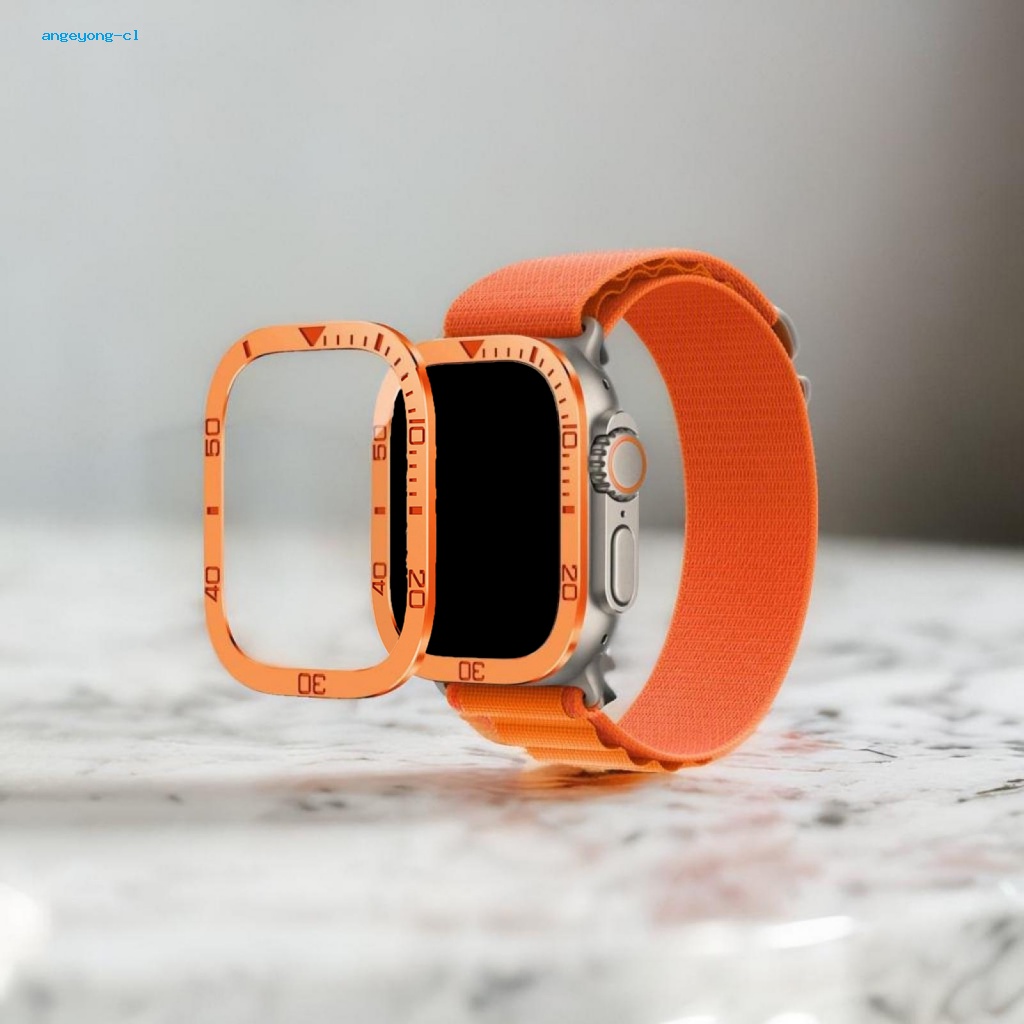 Kính Cường Lực Trong Suốt Viền Kim Loại Chống Trầy Cho Iwatch 8