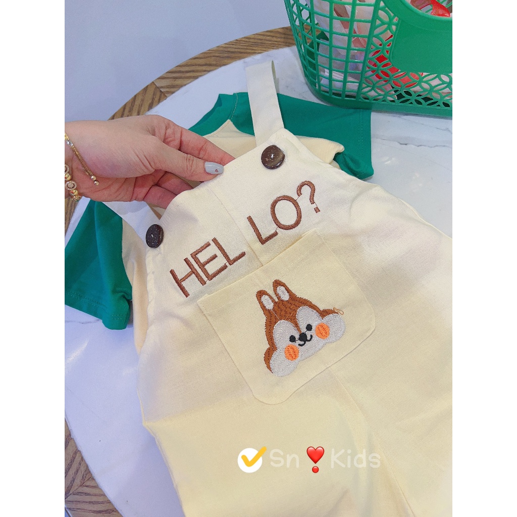 Set bộ yếm 2 chi tiết cho bé yêu