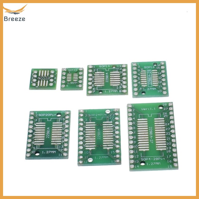 Bộ 5 Bảng Mạch Chuyển Đổi SMD Sang DIP SOP SSOP TSSOP SOT23 8 10 14 16 20 24 28 Stm Sang DIP