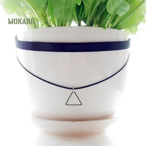 Vòng cổ Hai Lớp Họa Tiết Hình Tam Giác Thời Trang Hàn Quốc Cho Nữ