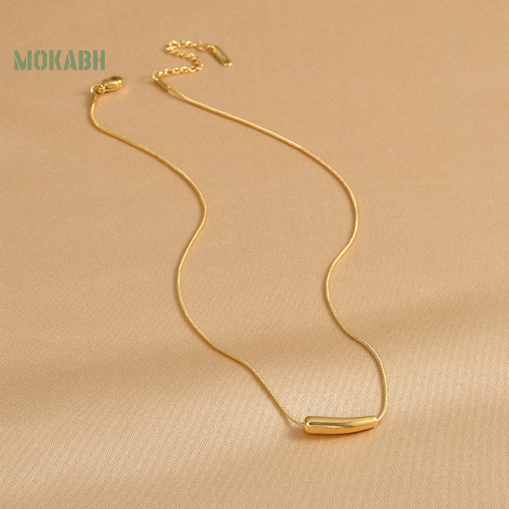 [Mok Abh] Vòng cổ Bằng Thép Titan Mặt Hình Học Không Phai Màu Sáng Không Độc Hại Thời Trang