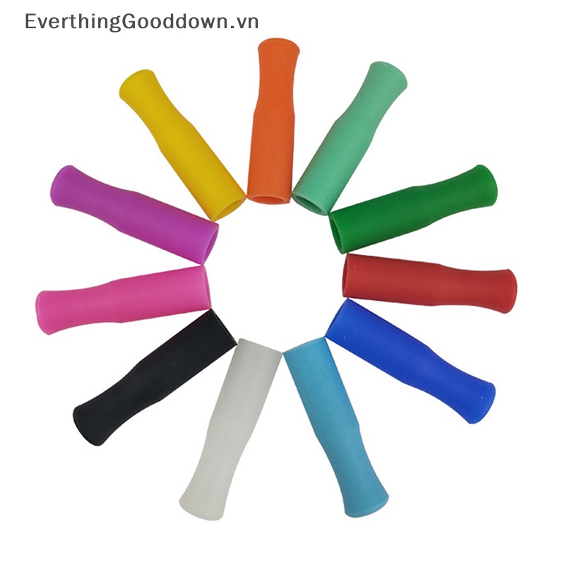 Everthinggooddown Set 10 Nắp Silicon Inox 6mm Bảo Vệ Răng Chống Bỏng Có Thể Tái Sử Dụng
