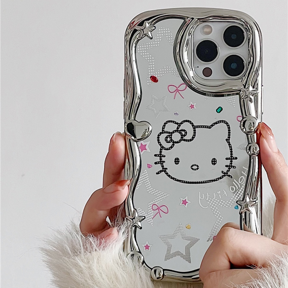 Ốp Điện Thoại TPU Mềm Chống Sốc Mạ Điện Họa Tiết Hello Kitty Sang Trọng Cho IPhone 14 13 12 11 Pro Max X XR