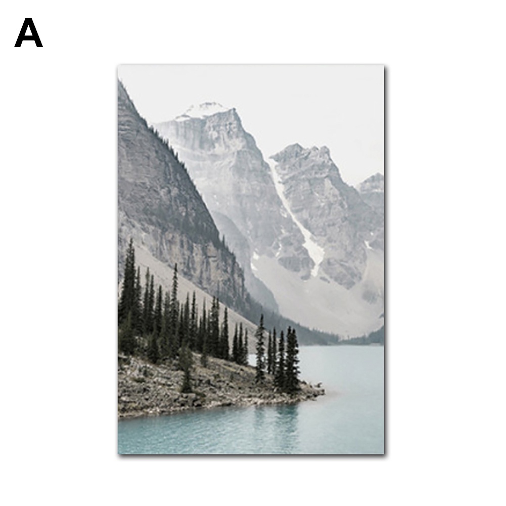 Tranh Treo Tường Vải Canvas Hình Phong Cảnh Núi Non Trang Trí Phòng Khách