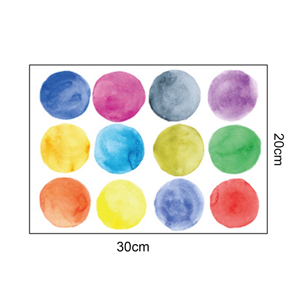 Miếng Dán Tường Chấm Bi Bằng PVC Màu Nước Độc Đáo Trang Trí Nhà Cửa DIY