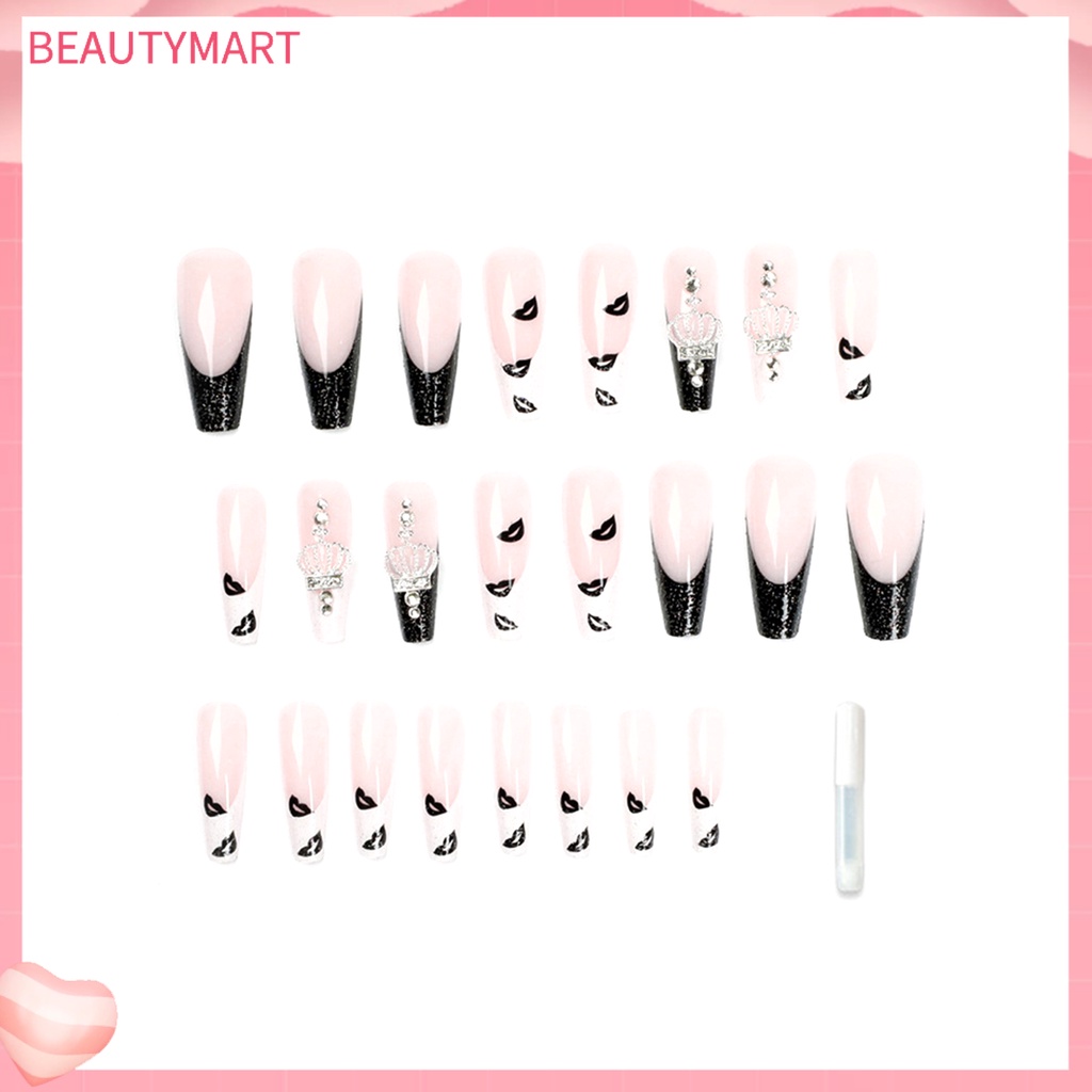 1 Bộ Móng Tay Giả Bằng ABS Màu Sắc Sống Động Sang Trọng