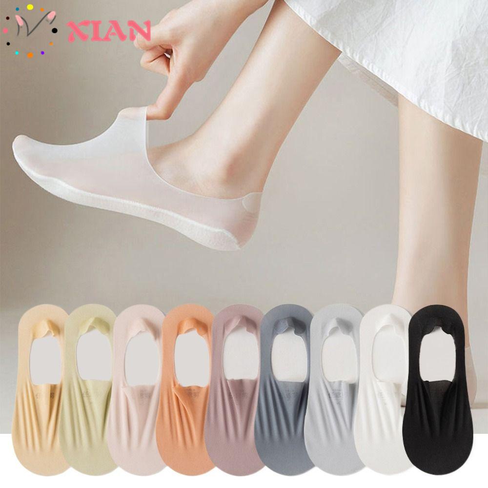 XIANTIN Set 5 Cặp Vớ Cao Gót Chống Trượt Bằng Silicone Dành Cho Nữ