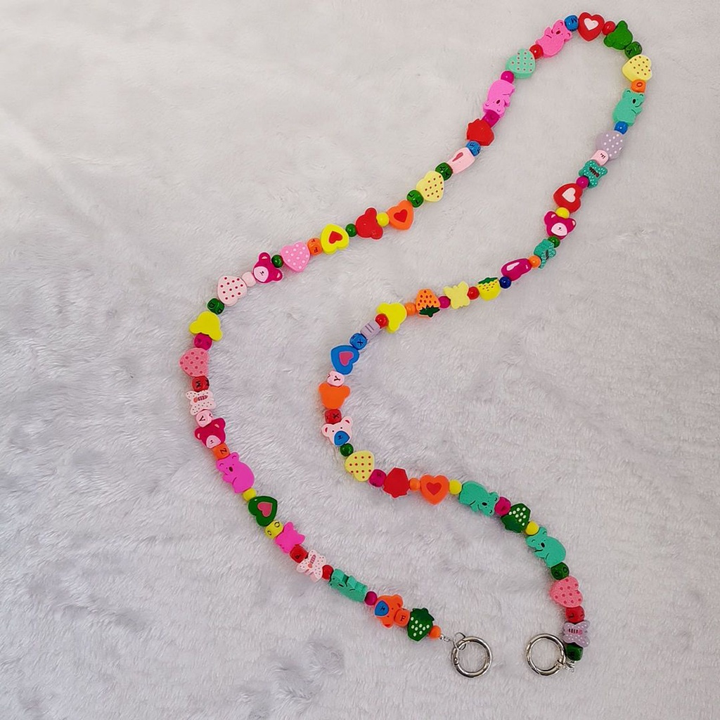 Dây Đeo Chéo Đựng Điện Thoại Đính Hạt Hình Trái Tim Xinh Xắn