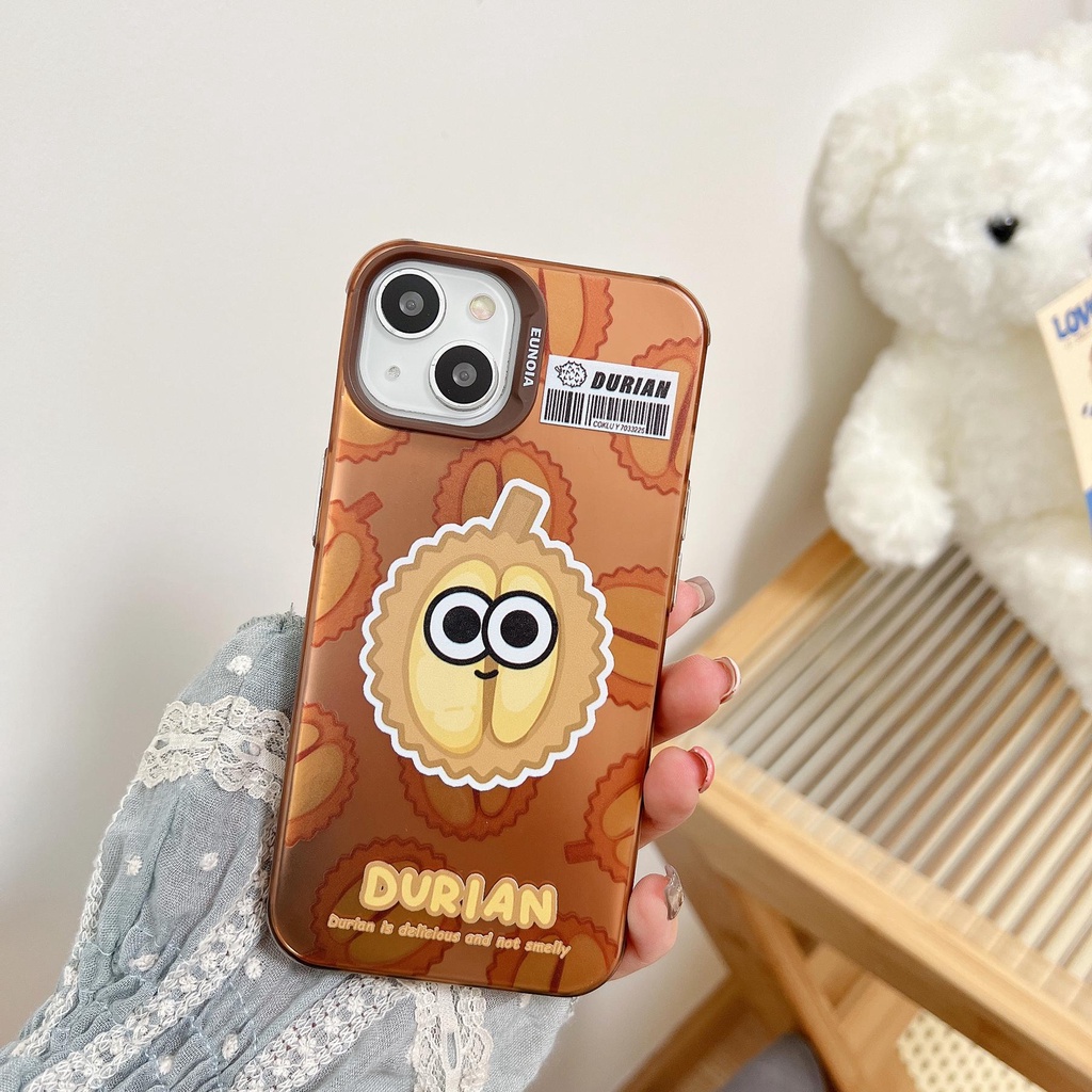 Ốp Điện Thoại Tpu Mềm Chống Sốc Họa Tiết Trái Cây Hoạt Hình Màu Bạc Cho iPhone 14 13 12 11 Pro Max