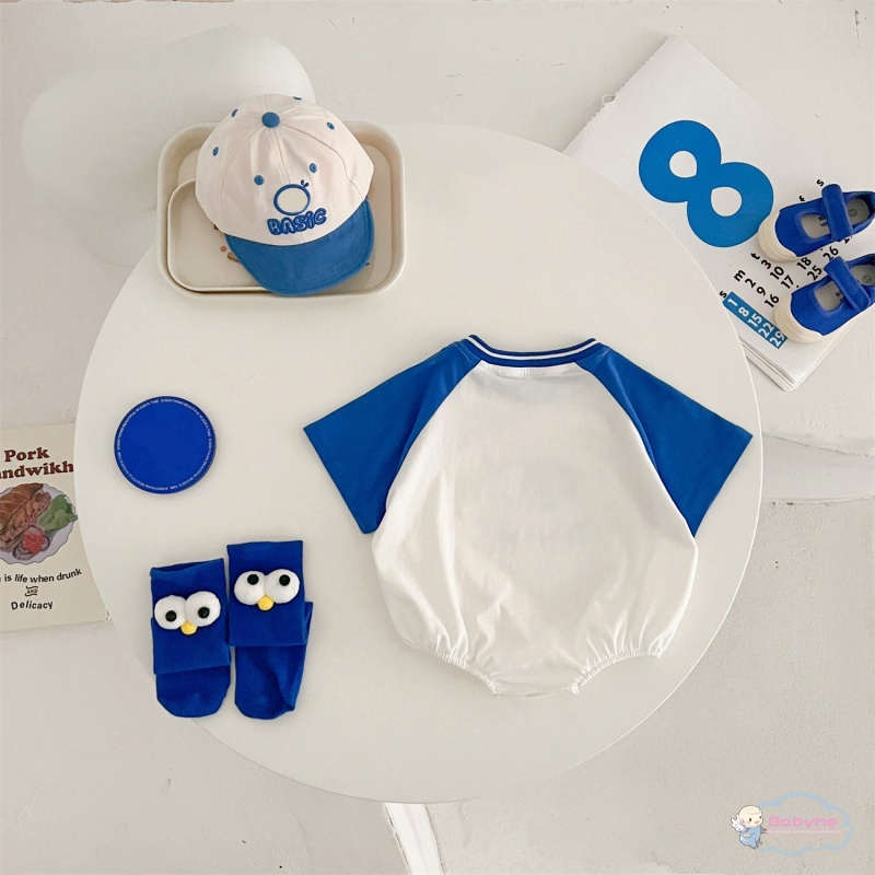 Áo Liền Quần Thể Thao Phong Cách Khối Màu Dễ Thương Dành Cho Bé Trai Gái