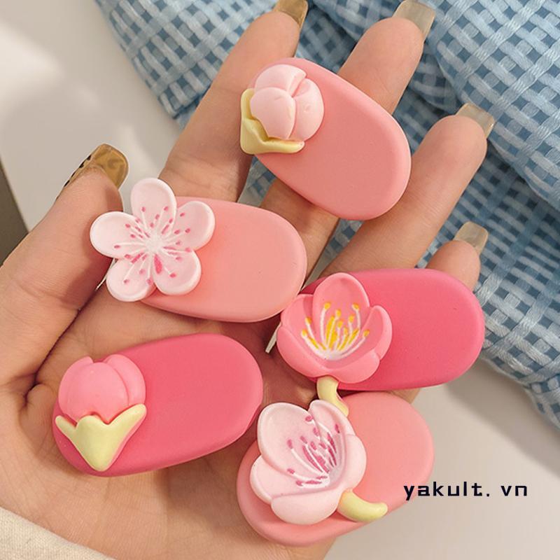 yakult Kẹp Tóc Màu Hồng Xinh Xắn Thời Trang Theo Phong Cách Hàn Quốc Cho Bé Gái