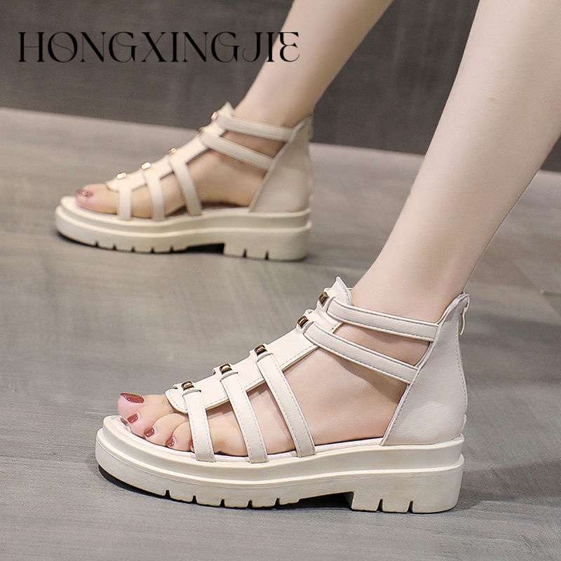 HONGXINGJIE dép sandal nữ dép đế cao Xu hướng thời trang năm 2023NEW 062132