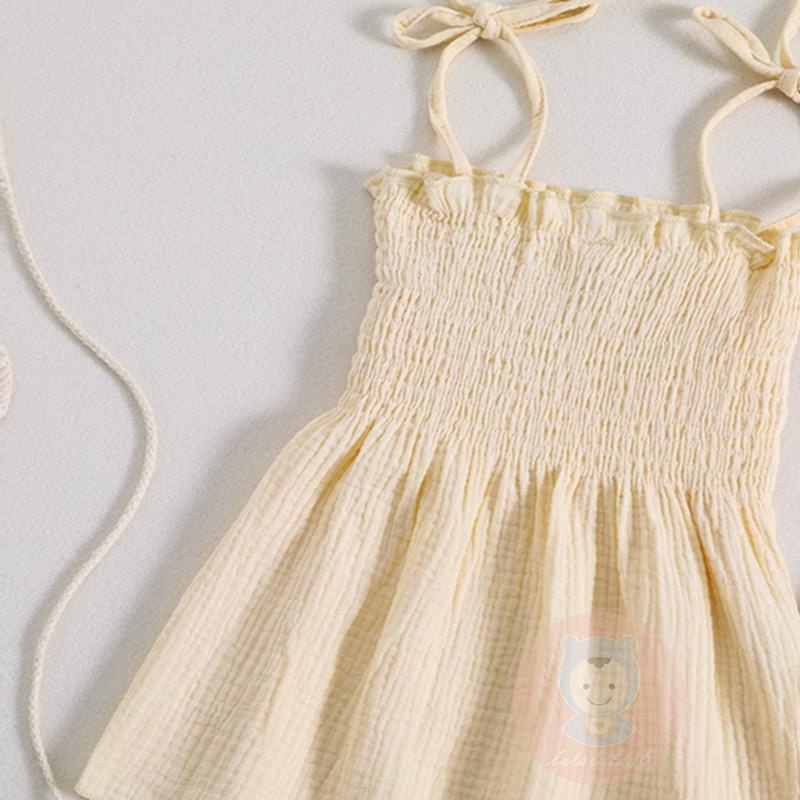 Set Áo hai dây Sát Nách + Quần Dài Phối Ren Hoa Cho Bé Gái LAA6-Kids