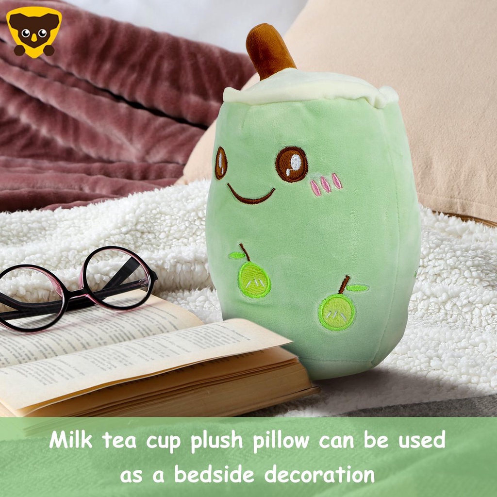 Gối Ngủ Nhồi Bông Mềm Mại Hình Ly Trà Sữa 9.4in Dễ Thương Cho Bé C4836