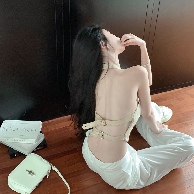 Áo Hai Dây Dáng Ngắn Phong Cách Mỹ Hàng Mới 2023