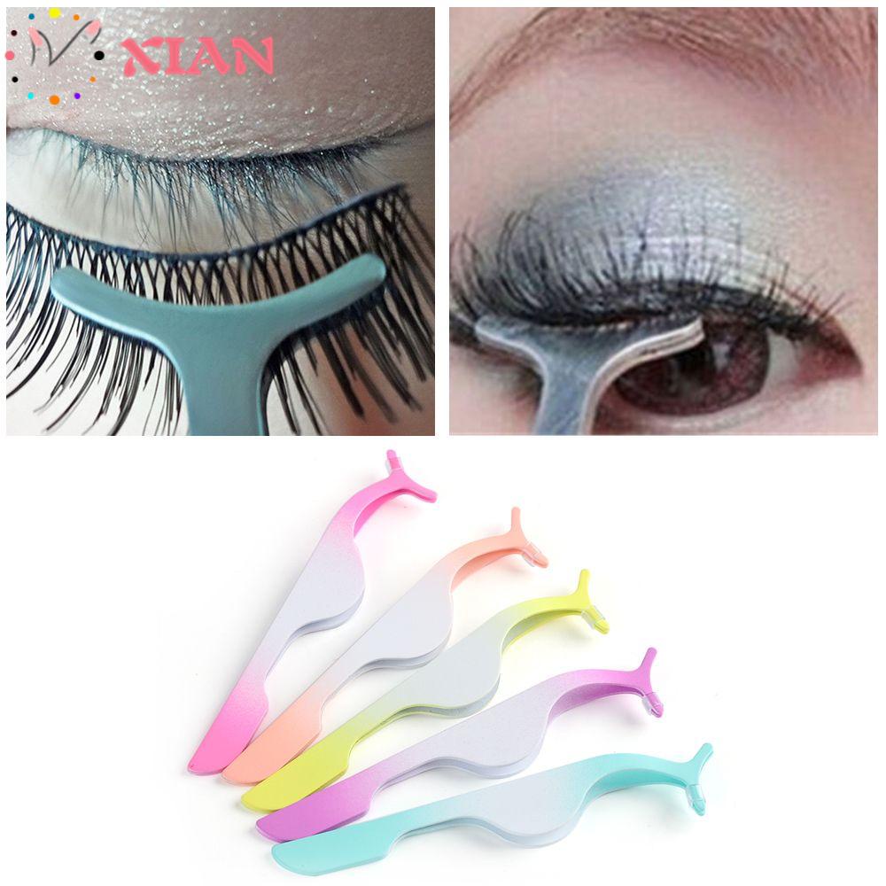 XIANTIN Nhíp Gắn Mi Giả Màu Gradient Thời Trang Cho Nữ