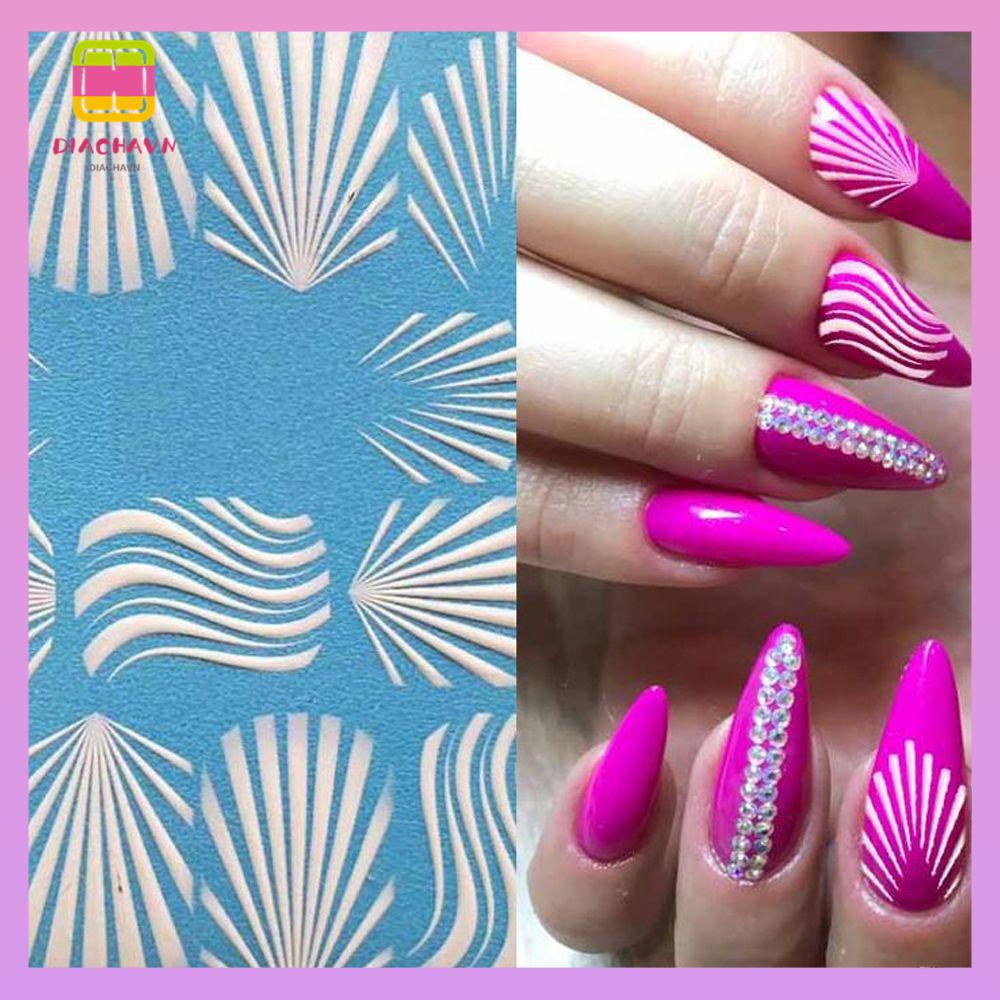 DIACHAVN Sticker Dán Móng Hoạ Tiết Giáng Sinh