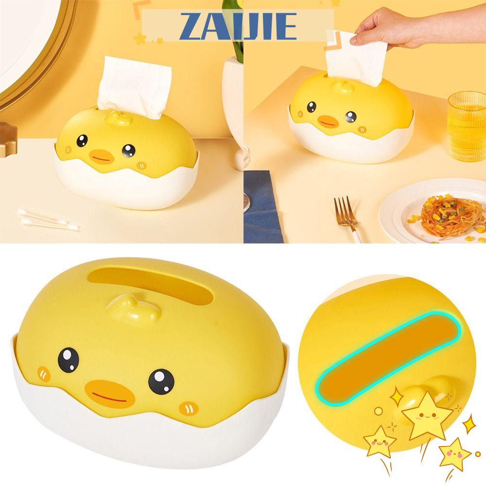 Hộp Đựng Khăn Giấy Để Bàn 24 Ngăn Hình Vịt Vàng Hoạt Hình