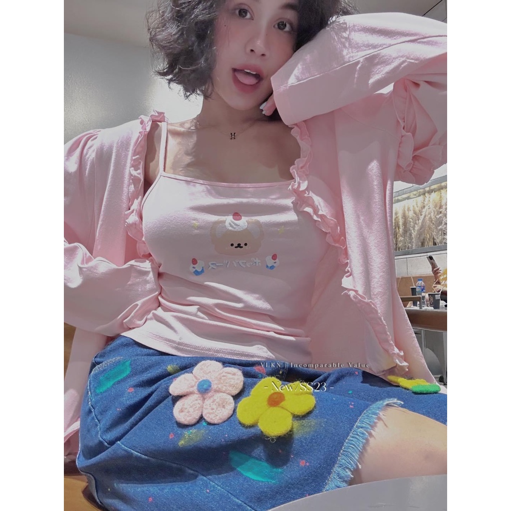 Quần short vẩy sơn hoa ji.wa