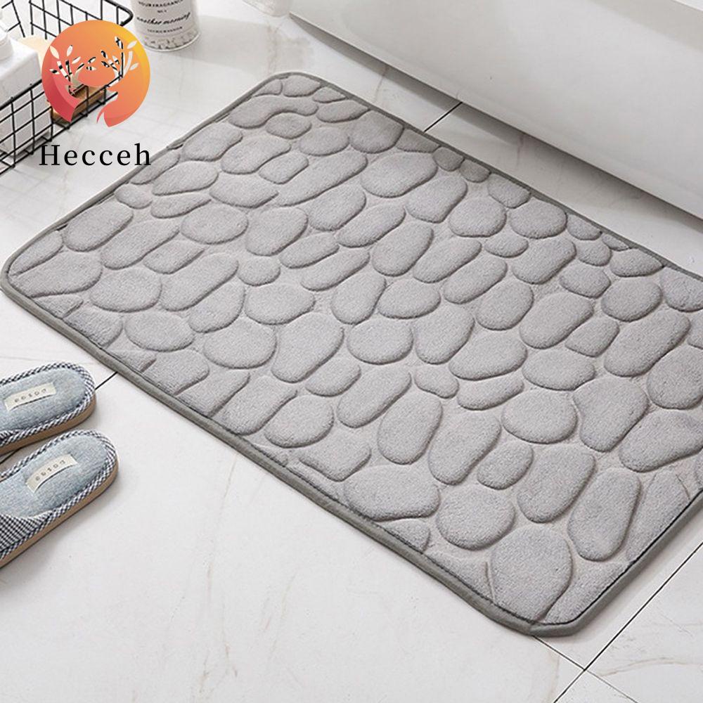 HECCEH Thảm Chùi Chân Chống Trượt Thấm Hút Nước Với Họa Tiết In Nổi Dùng Cho Nhà Tắm