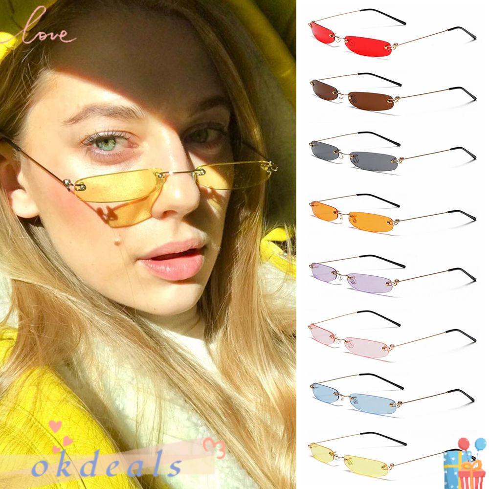 OKDEALS Kính Mát Gọng Kim Loại Chống Tia UV400 Phong Cách Vintage