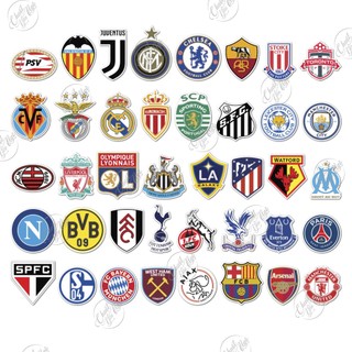 Combo 9/40 sticker logo CLB BÓNG ĐÁ nổi tiếng Manchester United Real Madrid Barcelona Chelsea Arsenal Liverpool FC