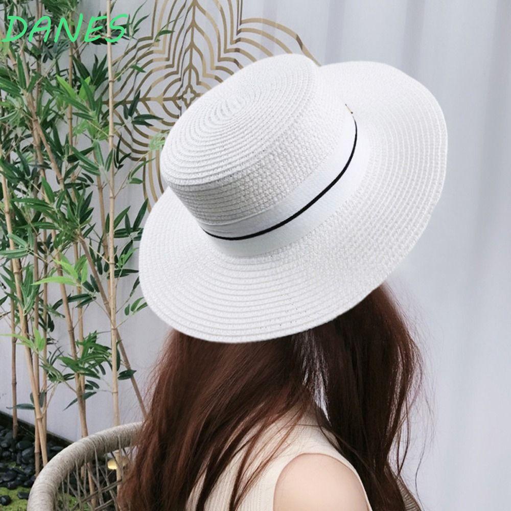 DANES Mũ Cói Rộng Vành Chống Nắng Tia UV In Chữ M Thời Trang Mùa Hè Mới Cho Nữ