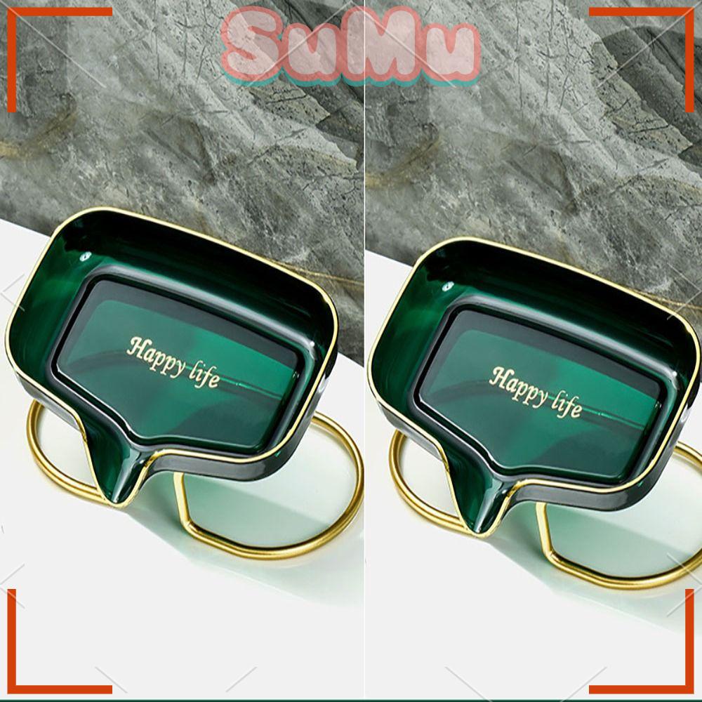 Khay Đựng Xà Phòng Có Giá Đỡ Màu Xanh Lá Trong Suốt Tiện Dụng Giá Đỡ Xà Phòng Hình Vuông Dễ Lau Chùi Tiện Dụng