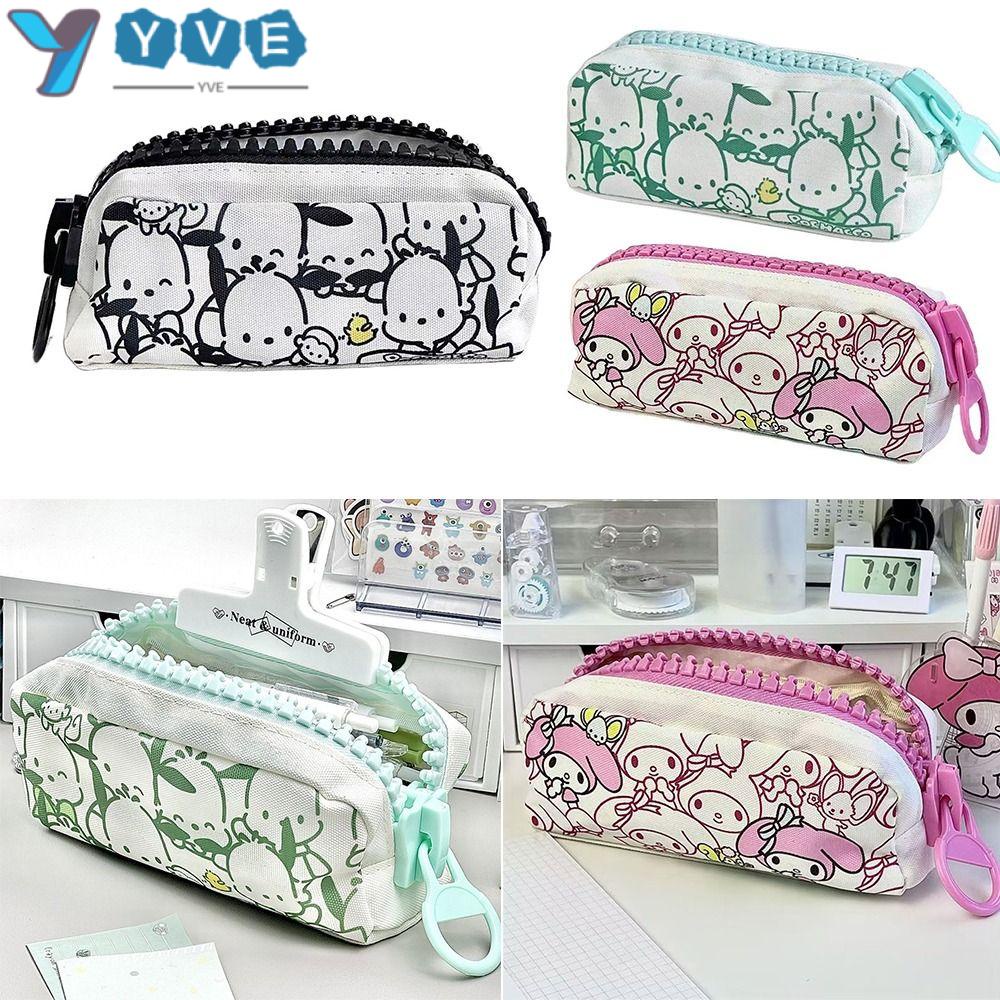 Túi Đựng Bút Bằng Vải Canvas Có Khóa Kéo Sức Chứa Lớn In Họa Tiết My Melody Dễ Thương Tiện Dụng Cho Học Sinh / Văn Phòng