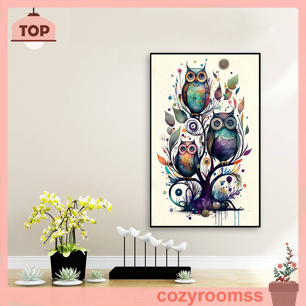 Bộ Tranh Đính Đá 5D Họa Tiết Động Vật Độc Đáo DIY Dùng Trang Trí Nhà Cửa