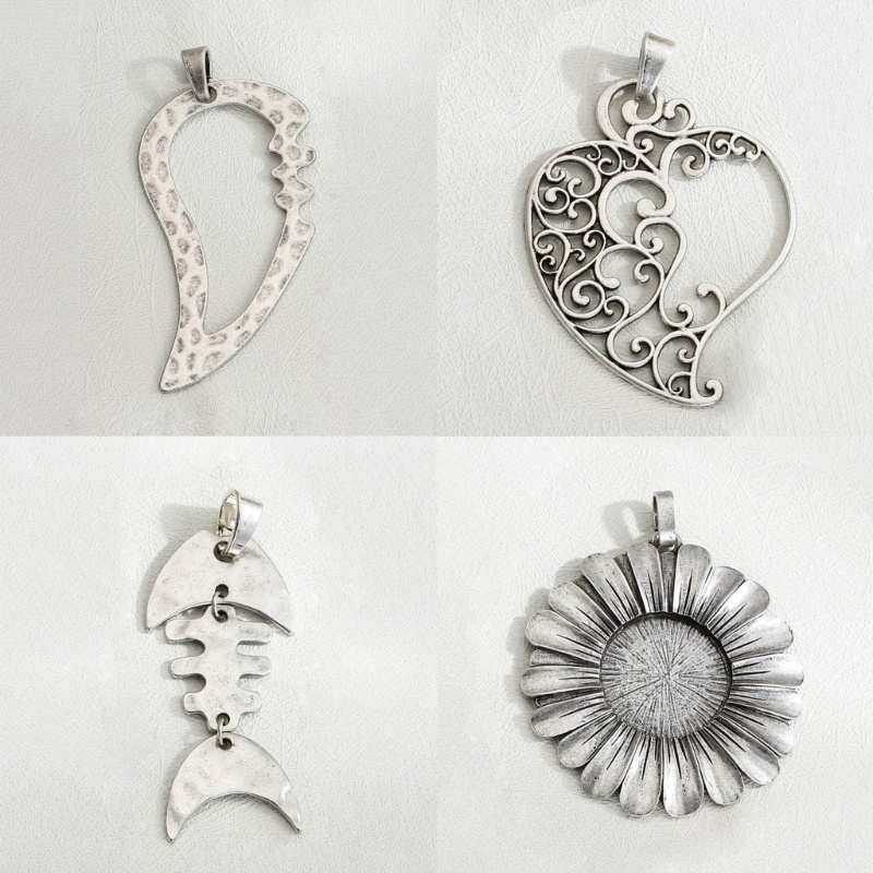 Mặt Vòng cổ Hình Cá / Lá / Trái Tim Cỡ Nhỏ Độc Đáo Xinh Xắn