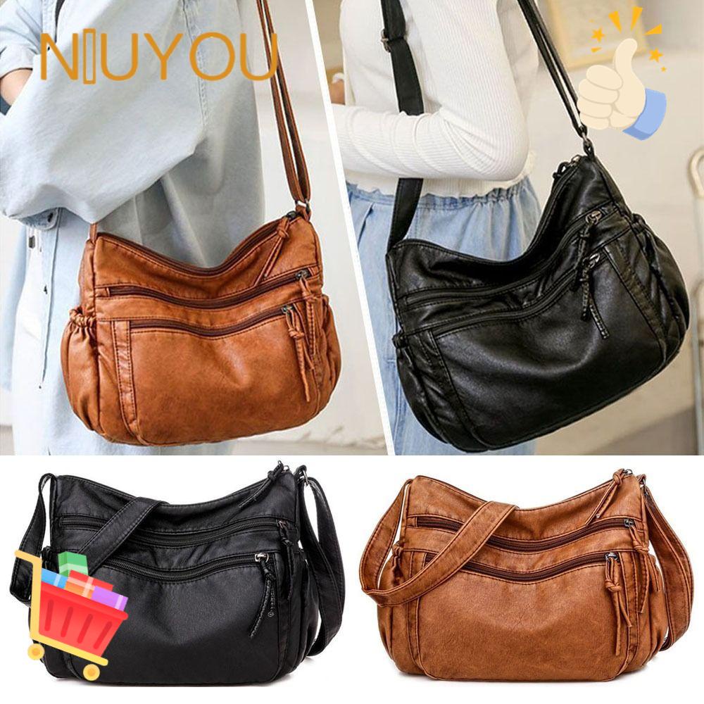 Túi Xách Da PU Đeo Vai Cỡ Lớn Mềm Mại Có Thể Điều Chỉnh Phối Nhiều Túi Tiện Dụng